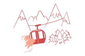 Gondel Saalbach Illustration